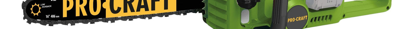 Procraft PCA42/2 Akku Kettensäge 40 V ( 2x 20 V ) 406 mm Brushless + 2x Akku 4,0 Ah - ohne Ladegerät