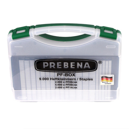 Prebena DNPF16 gwoździarka pneumatyczna zszywacz pneumatyczny + zszywki PF-BOX 9.000 szt.