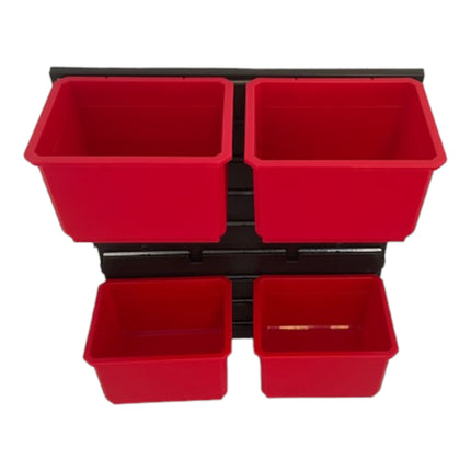 Qbrick System Container Set No. 1 Pared de taller 39 x 35 cm con 4 contenedores para maletines System ONE y System TWO