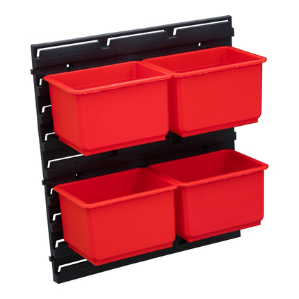 Qbrick System Container Set No. 1 Pared de taller 39 x 35 cm con 4 contenedores para maletines System ONE y System TWO