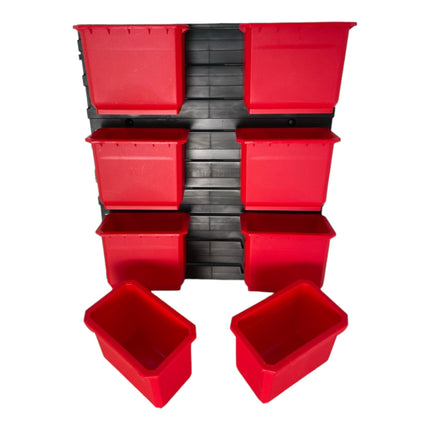 Zestaw pojemników systemowych Qbrick nr 2 Ściana warsztatowa 39 x 35 cm z 8 pojemnikami do skrzyń System ONE i System TWO