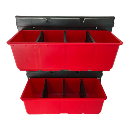 Set di contenitori Qbrick System No. 5 Parete officina 39 x 35 cm con 2 contenitori per ONE 200 Basic / Profi / Technik e ONE Organiser XL