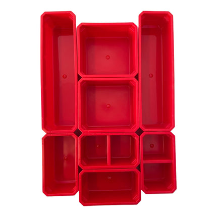 Qbrick System Juego de recipientes n.º 6 Pared de taller 39 x 35 cm con 8 recipientes para PRO Organiser 100 / 200