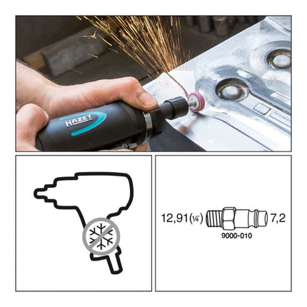 HAZET Meuleuse pneumatique droite 9032P-1 22 000 min-¹ ( 4000898933 )