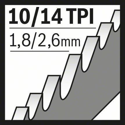 Hoja de sierra de sable BOSCH S 1222 VF Longitud 300 mm Anchura 19 mm ( 8000343739 )