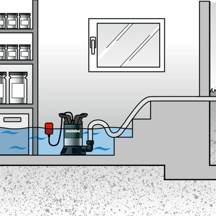 Metabo TP 8000 S Clear water submersible pump 350 W 8000 l/h IP X8 ( 0250800000 )