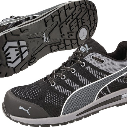 PUMA safety shoe Elevate Knit BLACK LOW size 42 black/grey ( 4000374612 )