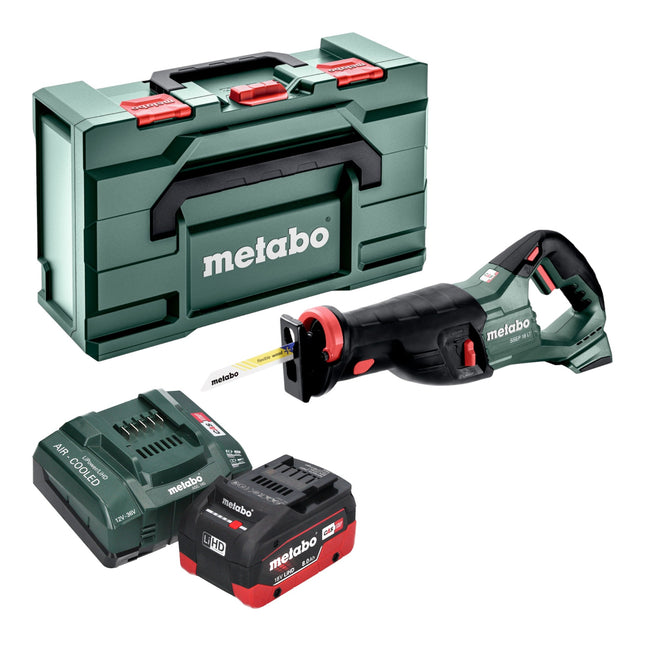 Metabo SSEP 18 LT sega alternativa a batteria 18 V 32 mm + 1x batteria LiHD 8,0 Ah + caricatore + metabox