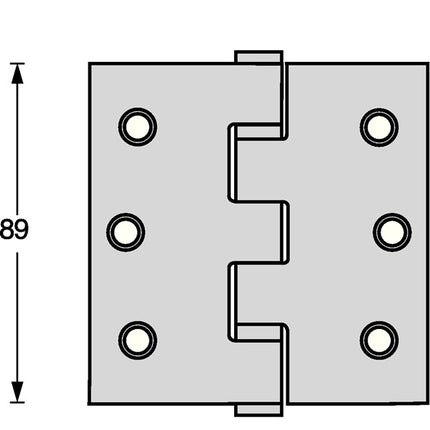 Intersteel ball bearing door hinge ( 3000255605 ) stainless steel cantilevered matt pull-out pin