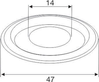 BMB Cover rose for door viewer ( 3000259208 ) Chrome-plated brass outer Ø 46 mm