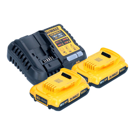 Chiodatrice a batteria DeWalt DCN 692 D2 18 V 50 - 90 mm senza spazzole + 2x batteria ricaricabile 2,0 Ah + caricabatterie