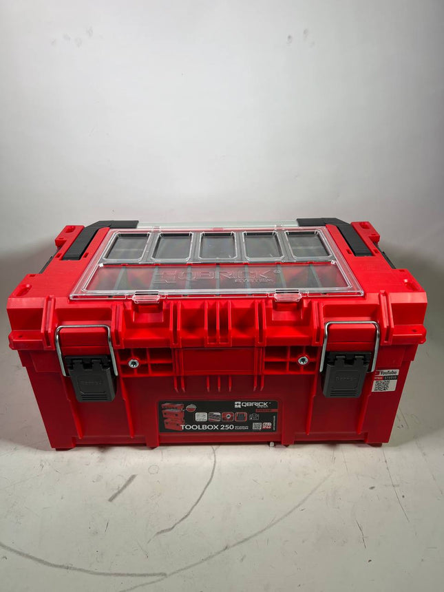 Qbrick System PRIME Toolbox 250 Expert RED ULTRA HD Custom mit Organizer stapelbar Beschaedigt 0 - toolbrothers