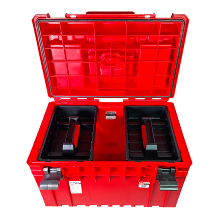 Qbrick System ONE 450 PROFI RED ULTRA HD Custom Werkzeugkoffer modularer Organizer 585 x 385 x 420 mm 52 l stapelbar IP66 alte Version 3 - toolbrothers