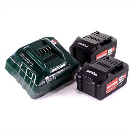 Metabo basic set 2x Li-Power batería 18 V 4.0 Ah CAS Li-Ion ( 2x 625591000 ) + cargador ASC 55 ( 627044000 )