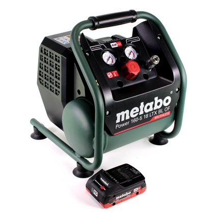 Metabo Power 160-5 18 LTX BL OF Compresor sin cable 18 V 8,0 bar sin escobillas + 1x batería LiHD 4,0 Ah - sin cargador