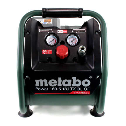 Metabo Power 160-5 18 LTX BL OF Compresor sin cable 18 V 8,0 bar sin escobillas + 1x batería LiHD 4,0 Ah - sin cargador