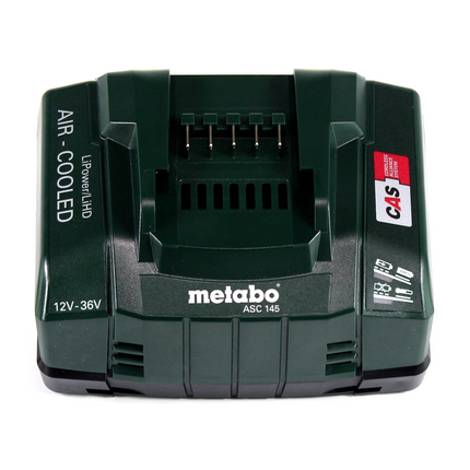Metabo Power 160-5 18 LTX BL OF compresor sin cable 18 V 8,0 bar sin escobillas + 2x LiHD paquete de baterías 4,0 Ah + cargador