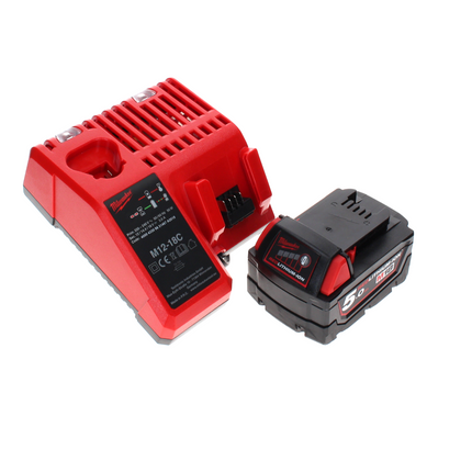 Amoladora de corte a batería Milwaukee M18 FCOS230-501C 18 V 230 mm sin escobillas + 1x batería 5,0 Ah + cargador