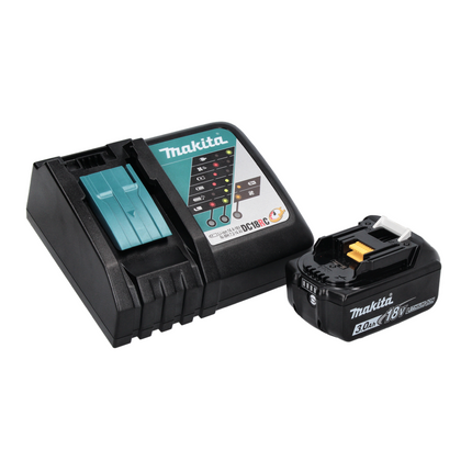 Makita DDF 458 RF1 taladro atornillador inalámbrico 18 V 91 Nm + 1x batería 3,0 Ah + cargador + juego de brocas de 40 piezas