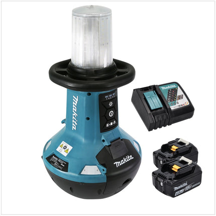 Makita DML 810 RM Luz LED recargable 18 / 36 V (2 x 18 V) 5500 lm IP54 + 2 baterías 4,0 Ah + cargador