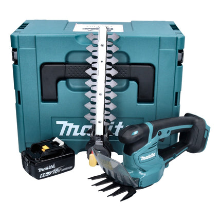 Makita DUM 111 T1XJ Tijeras de podar sin cable 18 V + 1x batería recargable 5,0 Ah + Makpac - sin cargador
