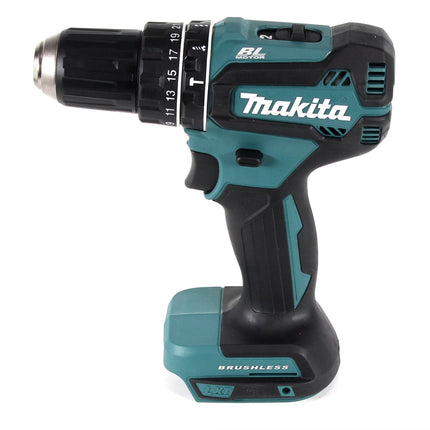 Taladro percutor inalámbrico Makita DHP 485 Z 18 V 50 Nm sin escobillas + juego de puntas 31 piezas (D-30667)
