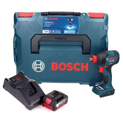 Atornillador de impacto a batería Bosch GDX 18V-210 C Professional 18 V 210 Nm sin escobillas + 1 batería de 4,0 Ah + cargador + módulo de conectividad + L-Boxx
