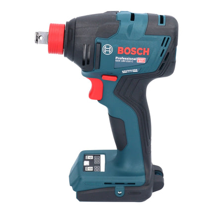 Atornillador de impacto a batería Bosch GDX 18V-210 C Professional 18 V 210 Nm sin escobillas + 2 baterías de 4,0 Ah + cargador + módulo de conectividad + L-Boxx