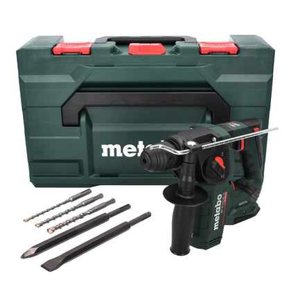Metabo BH 18 LTX BL 16 cordless hammer drill 18 V 1.3 J SDS plus Brushless + 5-piece drill and chisel set + metaBOX - without battery, without charger