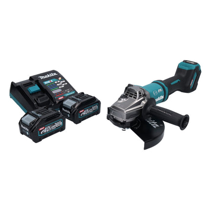 Amoladora angular a batería Makita GA 038 GM2 40 V máx. 230 mm sin escobillas XGT + 2 baterías de 4,0 Ah + cargador