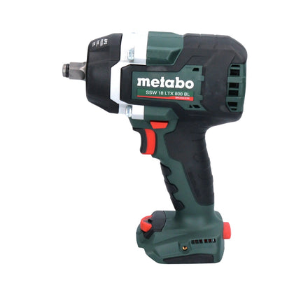 Atornillador de impacto a batería Metabo SSW 18 LTX 800 BL 18 V 800 Nm 1/2" ( 602403660 ) sin escobillas + 2 baterías de 5,5 Ah + cargador + metaBOX