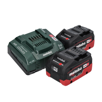Atornillador de impacto a batería Metabo SSW 18 LTX 800 BL 18 V 800 Nm 1/2" ( 602403660 ) sin escobillas + 2 baterías de 5,5 Ah + cargador + metaBOX