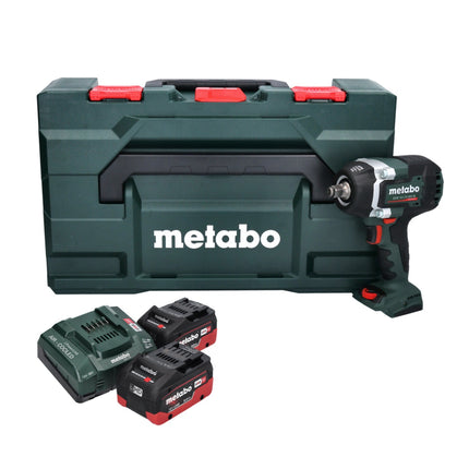 Atornillador de impacto a batería Metabo SSW 18 LTX 800 BL 18 V 800 Nm 1/2" sin escobillas + 2 baterías de 8,0 Ah + cargador + metaBOX
