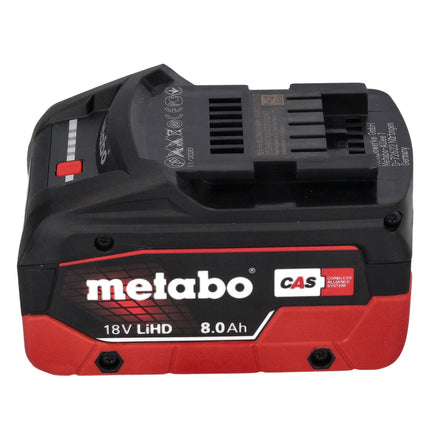 Metabo WB 18 LTX BL 15-125 Quick amoladora angular sin cable 18 V 125 mm sin escobillas + 1x batería recargable 8,0 Ah + metaBOX - sin cargador