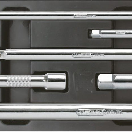 KS TOOLS CHROMEplus Verlängerungs-Satz mit Verriegelung, 9-tlg ( 918.0007 ) - Toolbrothers