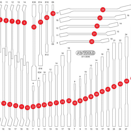 KS TOOLS Inserto in schiuma vuoto per 811.0046 ( 811.0046-97 )