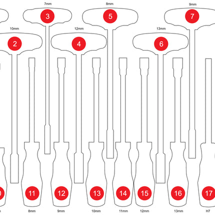 KS TOOLS Leere Schaumstoffeinlage zu 811.2018 ( 811.2018-97 )