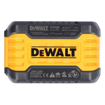 DeWalt DCB 548 rechargeable battery 18 V / 54 V max. 12 Ah / 12000 mAh Li-Ion XR FLEXVOLT - with charge level indicator