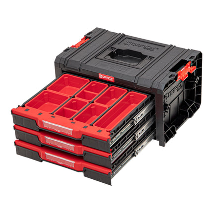 Qbrick System PRO Drawer 3 Toolbox 2.0 Expert stackable 450 x 310 x 244 mm 3x 4.5 l IP54 with three drawers 21 inlays