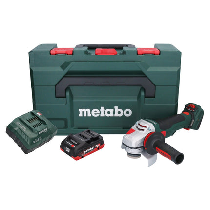 Metabo WVB 18 LTX BL 15-125 Quick amoladora angular sin cable 18 V 125 mm sin escobillas + 1x batería recargable 4,0 Ah + cargador + metaBOX