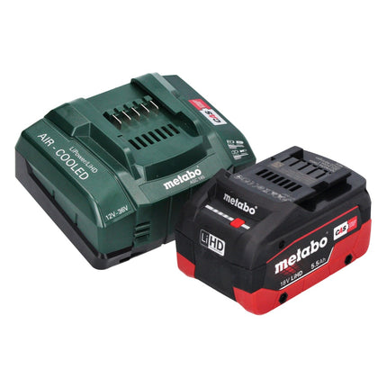 Metabo WVB 18 LTX BL 15-125 Quick amoladora angular sin cable 18 V 125 mm sin escobillas + 1x batería recargable 5,5 Ah + cargador + metaBOX