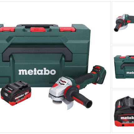 Metabo WVB 18 LTX BL 15-125 Quick amoladora angular sin cable 18 V 125 mm sin escobillas + 1x batería recargable 8,0 Ah + metaBOX - sin cargador
