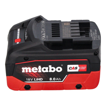 Metabo WVB 18 LTX BL 15-125 Quick amoladora angular sin cable 18 V 125 mm sin escobillas + 1x batería recargable 8,0 Ah + metaBOX - sin cargador