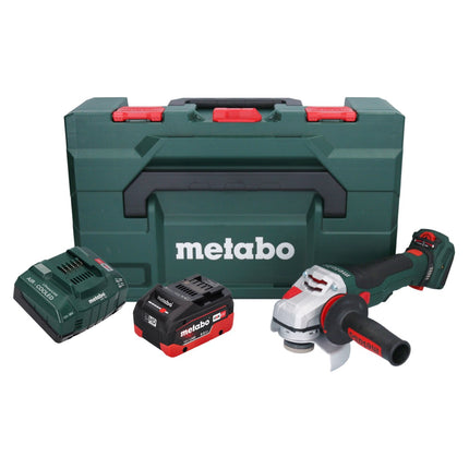 Metabo WVB 18 LTX BL 15-125 Quick amoladora angular sin cable 18 V 125 mm sin escobillas + 1x batería recargable 8,0 Ah + cargador + metaBOX