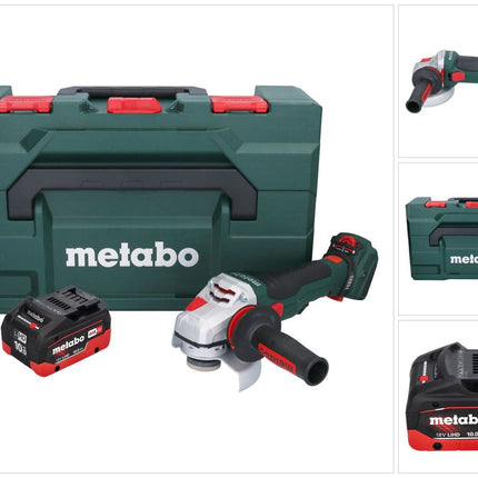 Metabo WVB 18 LTX BL 15-125 Quick amoladora angular sin cable 18 V 125 mm sin escobillas + 1x batería recargable 10,0 Ah + metaBOX - sin cargador