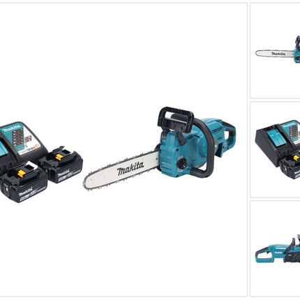 Makita DUC 357 RT2X2 Motosega a batteria 18 V 35 cm 7,7 m/s Brushless + 2x batteria 5,0 Ah + caricabatterie