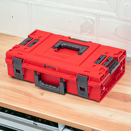 Qbrick System ONE 200 2.0 Vario RED ULTRA HD Custom Mallette à outils modulaire Organiseur 585 x 385 x 190 mm 15,4 l empilable IP66