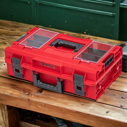 Qbrick System ONE 200 2.0 Profi RED ULTRA HD Custom tool case modular organiser 585 x 385 x 190 mm 15.4 l stackable IP66