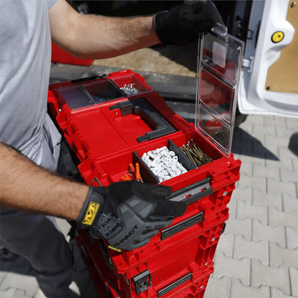 Qbrick System ONE 200 2.0 Profi RED ULTRA HD Custom tool case modular organiser 585 x 385 x 190 mm 15.4 l stackable IP66
