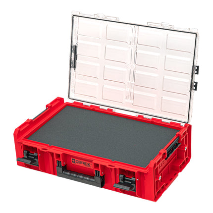 Qbrick System ONE Organizador 2XL 2.0 MFI RED ULTRA HD apilable 582 x 387 x 131 mm 13,5 l IP66 con inserto de espuma